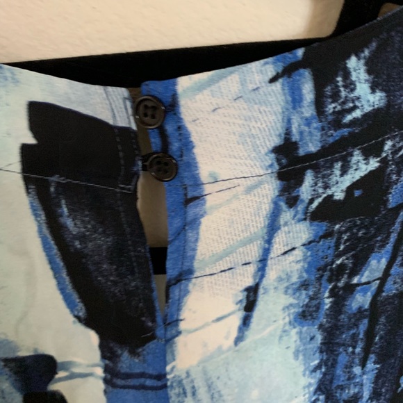 AQUA Bloomingdales artistic painted blouse - Picture 3 of 4